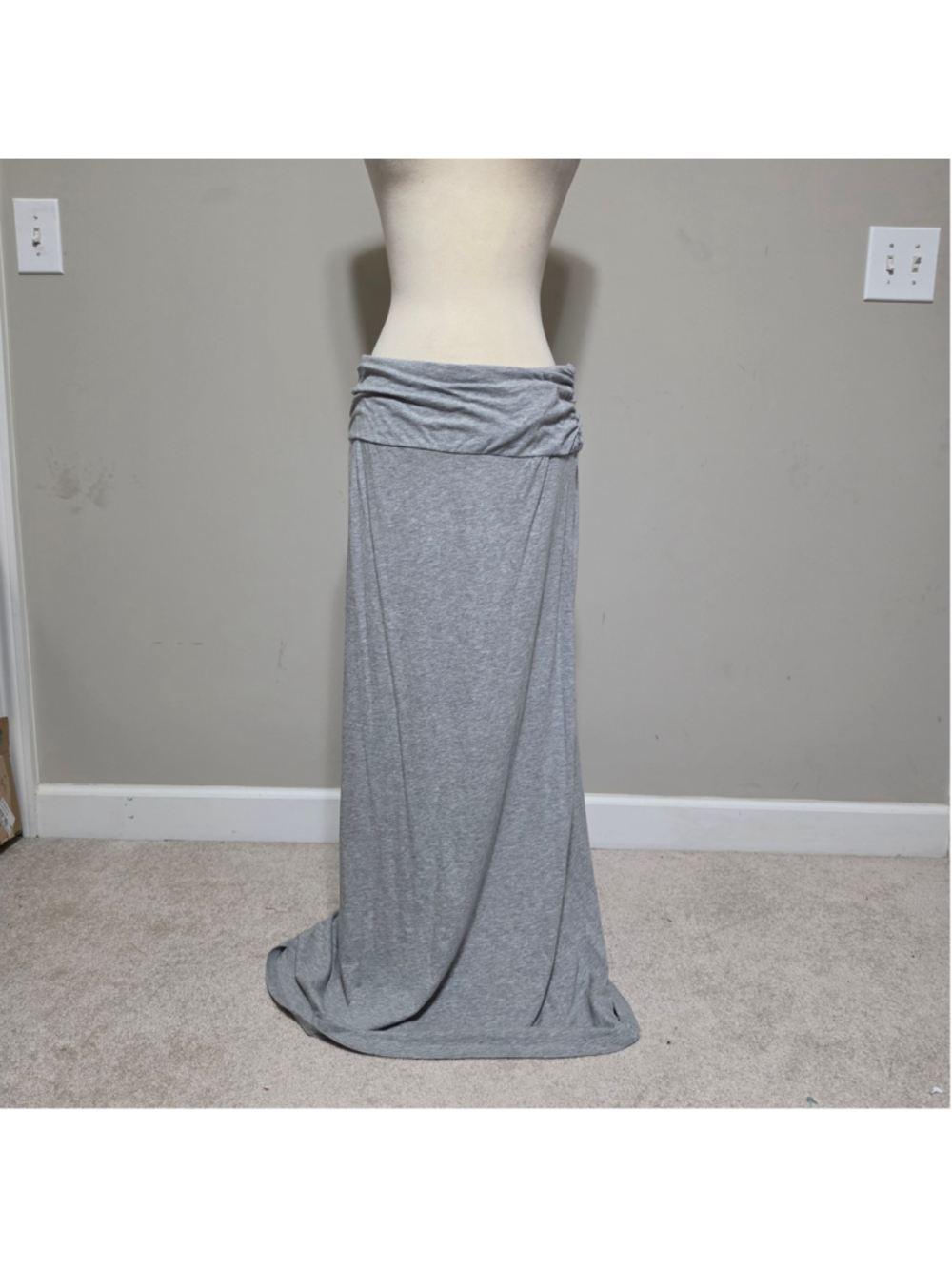 The North Face Gray Maxi Skirt Fold-Over Waist Women's Size M